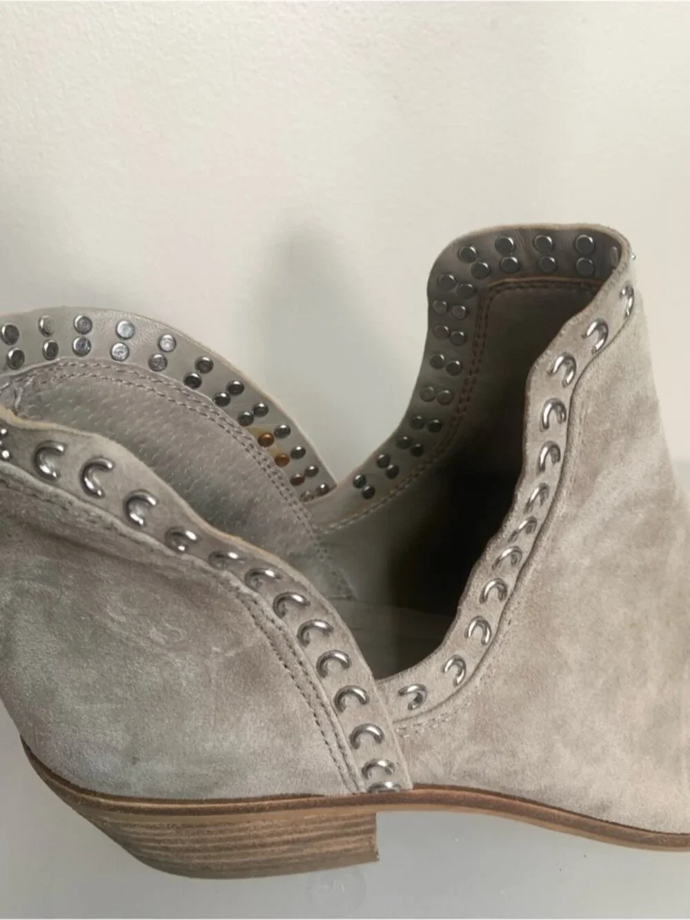Vince Camuto Leather Suede Western Studded Boot 9.5